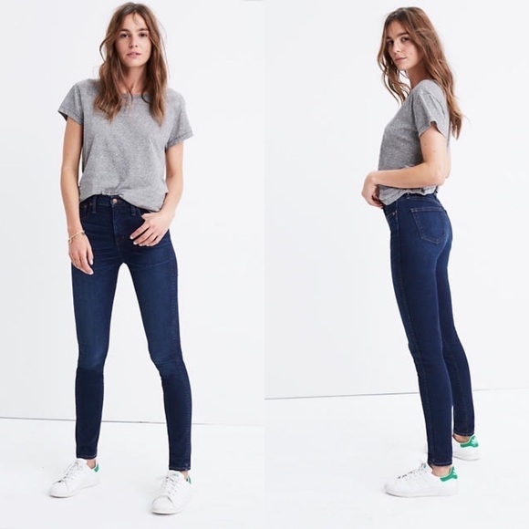 Madewell 10" High-Rise Skinny Jeans in Hayes Wash F4684 - Picture 2 of 13